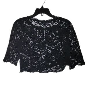 BEBE Silk Lace Crop Top